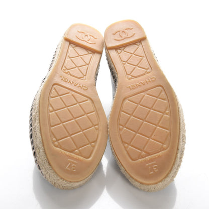 Chanel Lambskin CC Espadrilles 37 Black 5 of 11