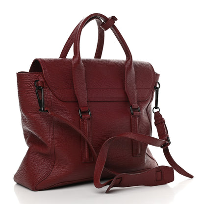 3.1 Phillip Lim Textured Calfskin Large Pashli Satchel Oxblood 3 of 10
