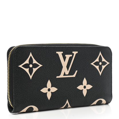 Louis Vuitton Empreinte Monogram Giant Zippy Wallet Black Beige 3 of 6