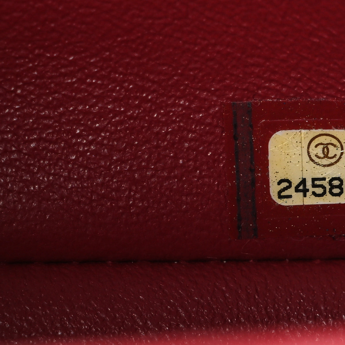 Caviar Quilted Mini Rectangular Flap Dark Red