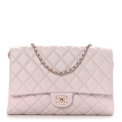 Chanel Lambskin Quilted Clutch with Chain Flap Light Pink 1 of 11