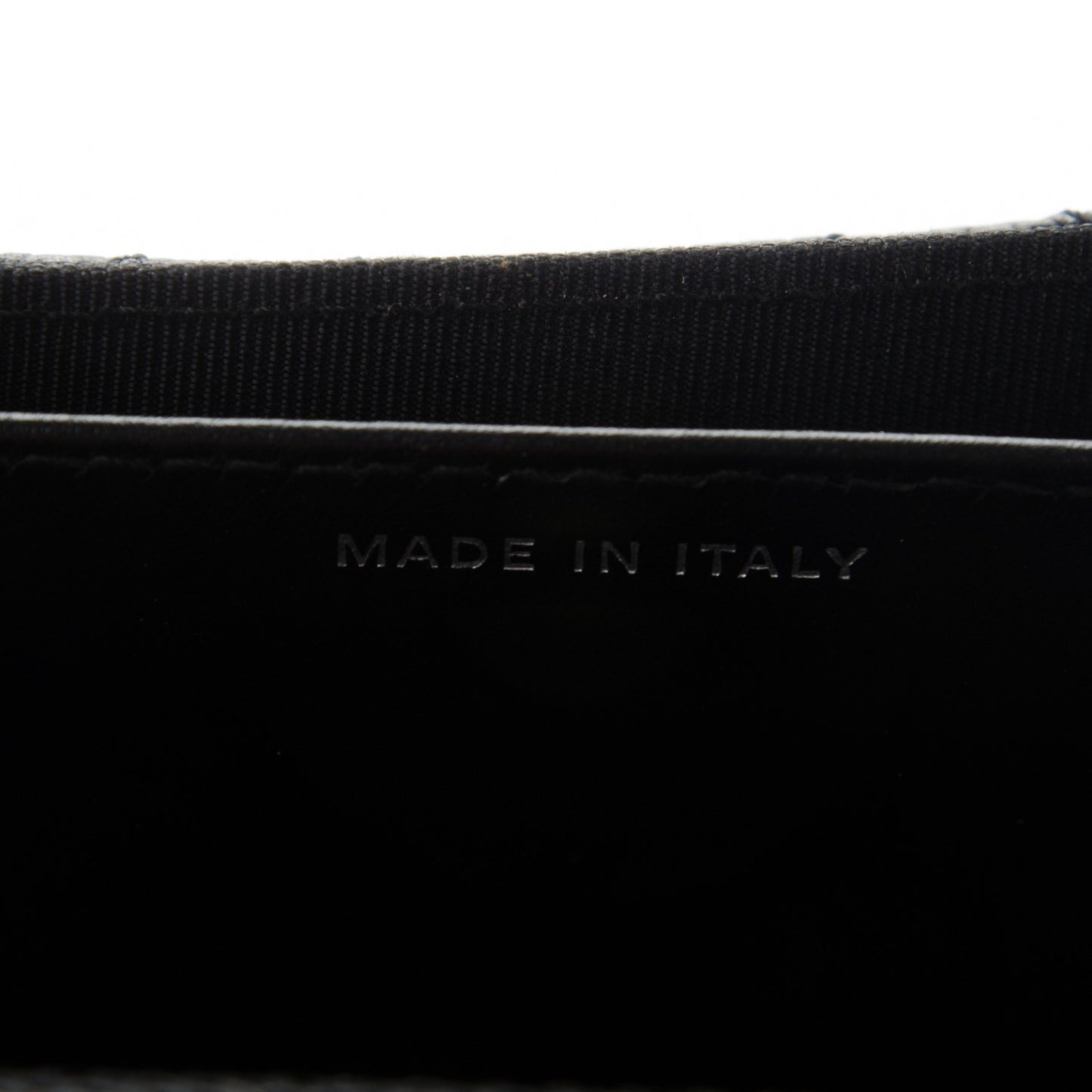 Caviar Quilted Flap Card Holder Wallet Black
