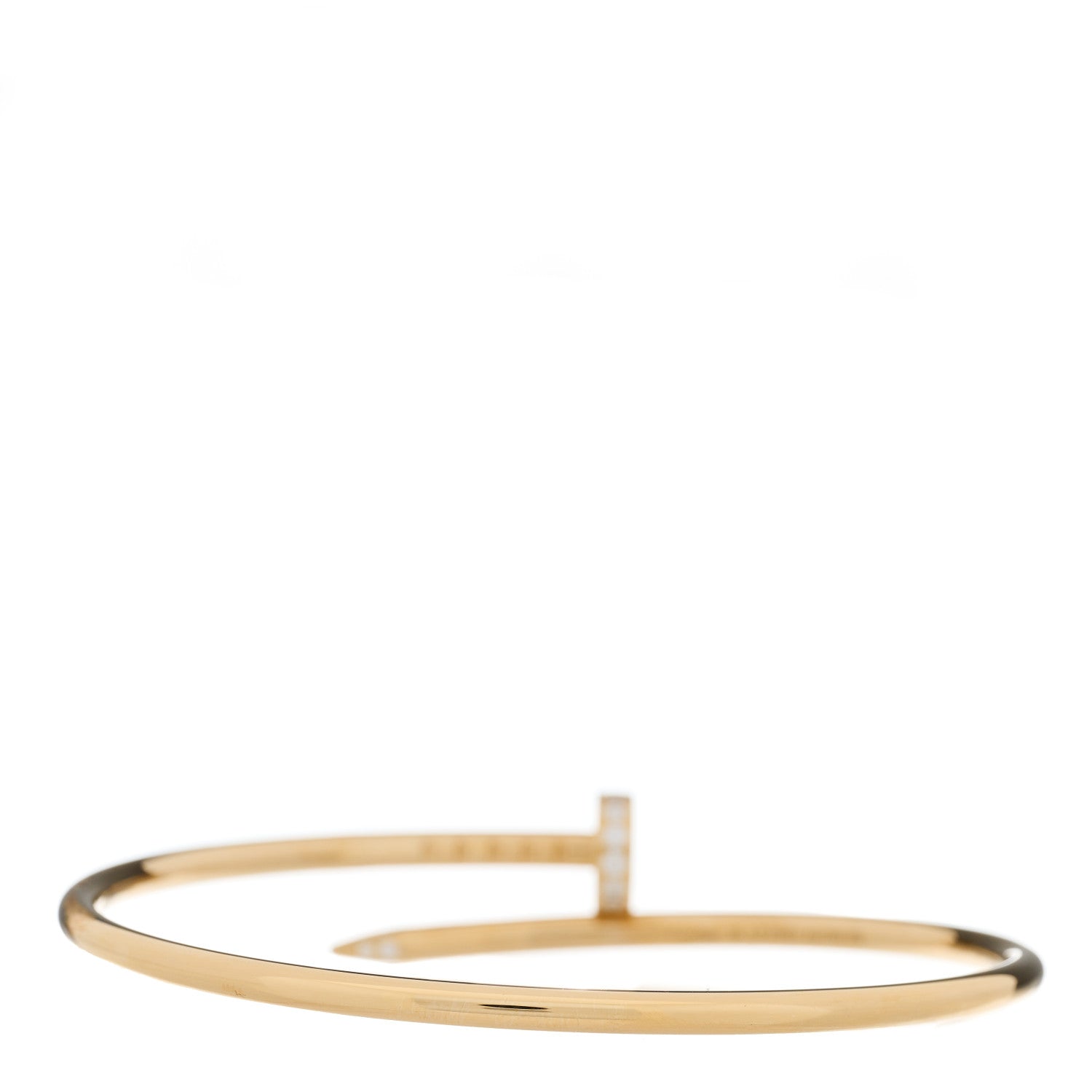 Cartier 18K Yellow Gold Diamond Small Juste Un Clou Bracelet 15 2 of 4