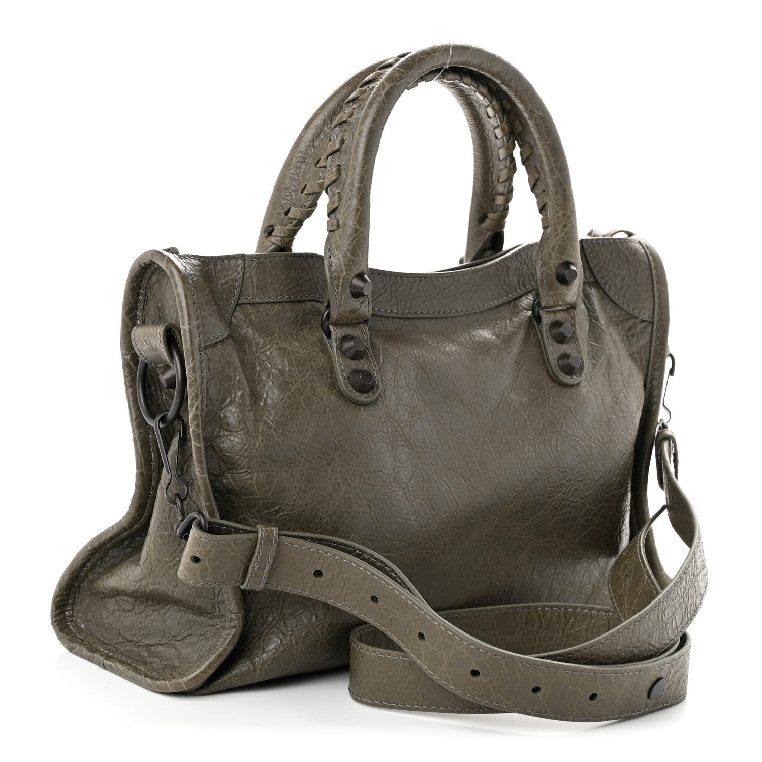 Balenciaga Agneau Arena Classic Hardware Small Le City Army Green 3 of 10