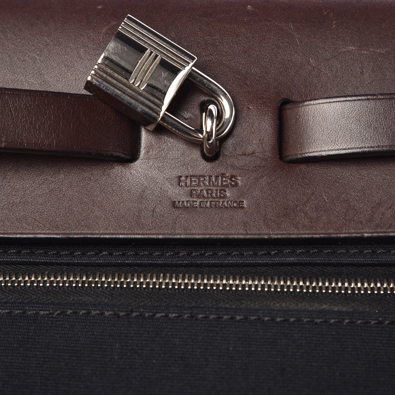 Hermes Toile Vache Hunter Herbag Zip 31 PM Black Ebene 8 of 19