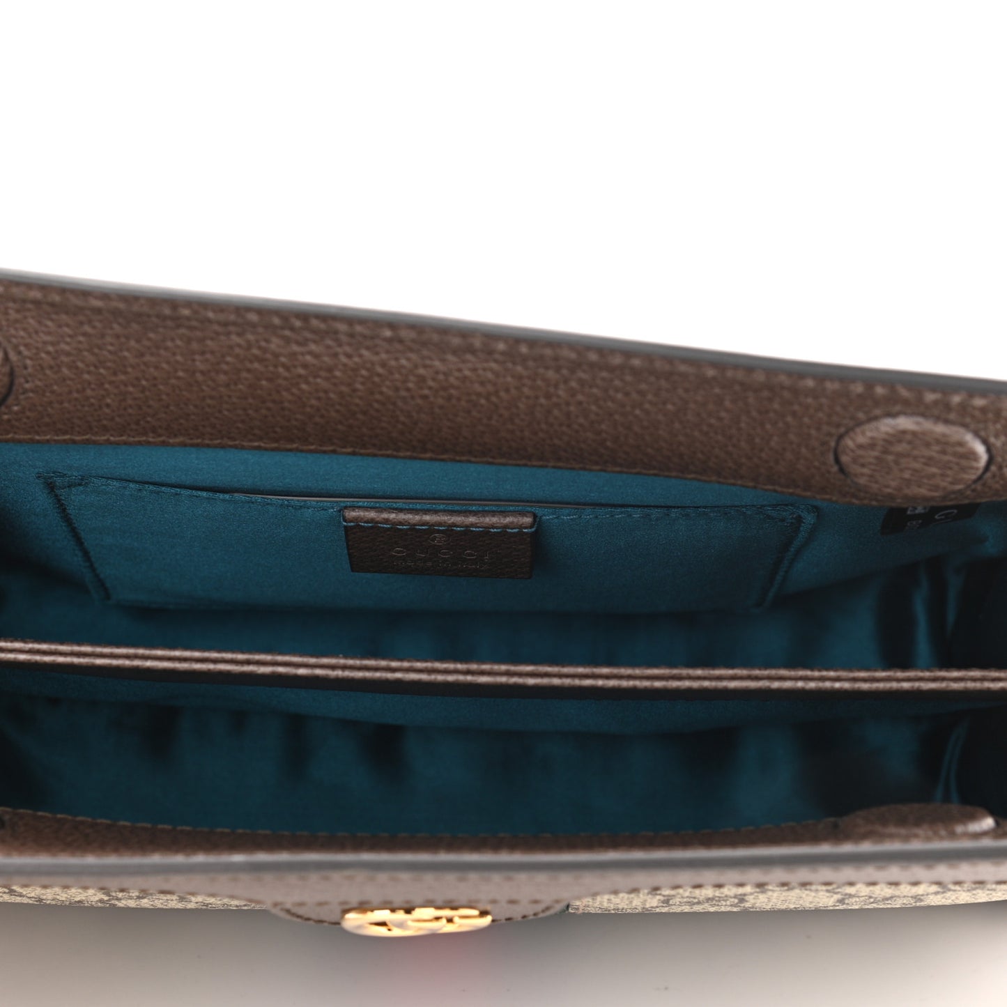 GG Supreme Monogram Web Small Ophidia Chain Shoulder Bag Brown