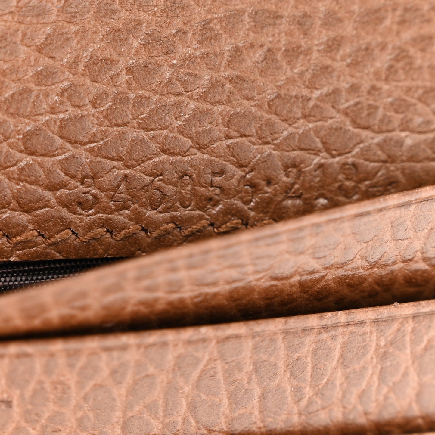 Monogram Dollar Calfskin Zip Around French Wallet Beige Ebony Tabacco