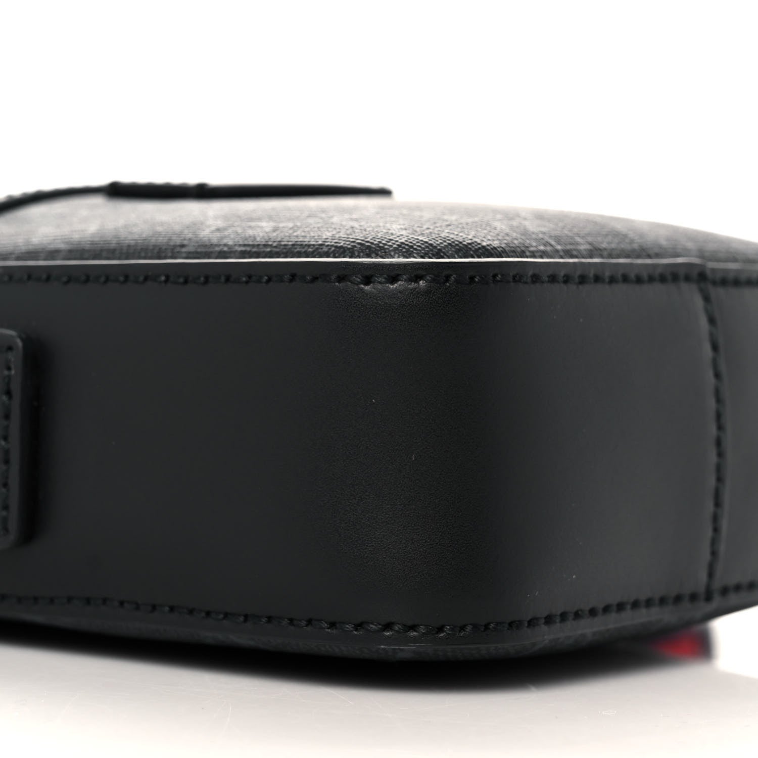 Gucci GG Supreme Monogram Appia Calfskin Web Small Camera Messenger Bag Black Grey 8 of 9