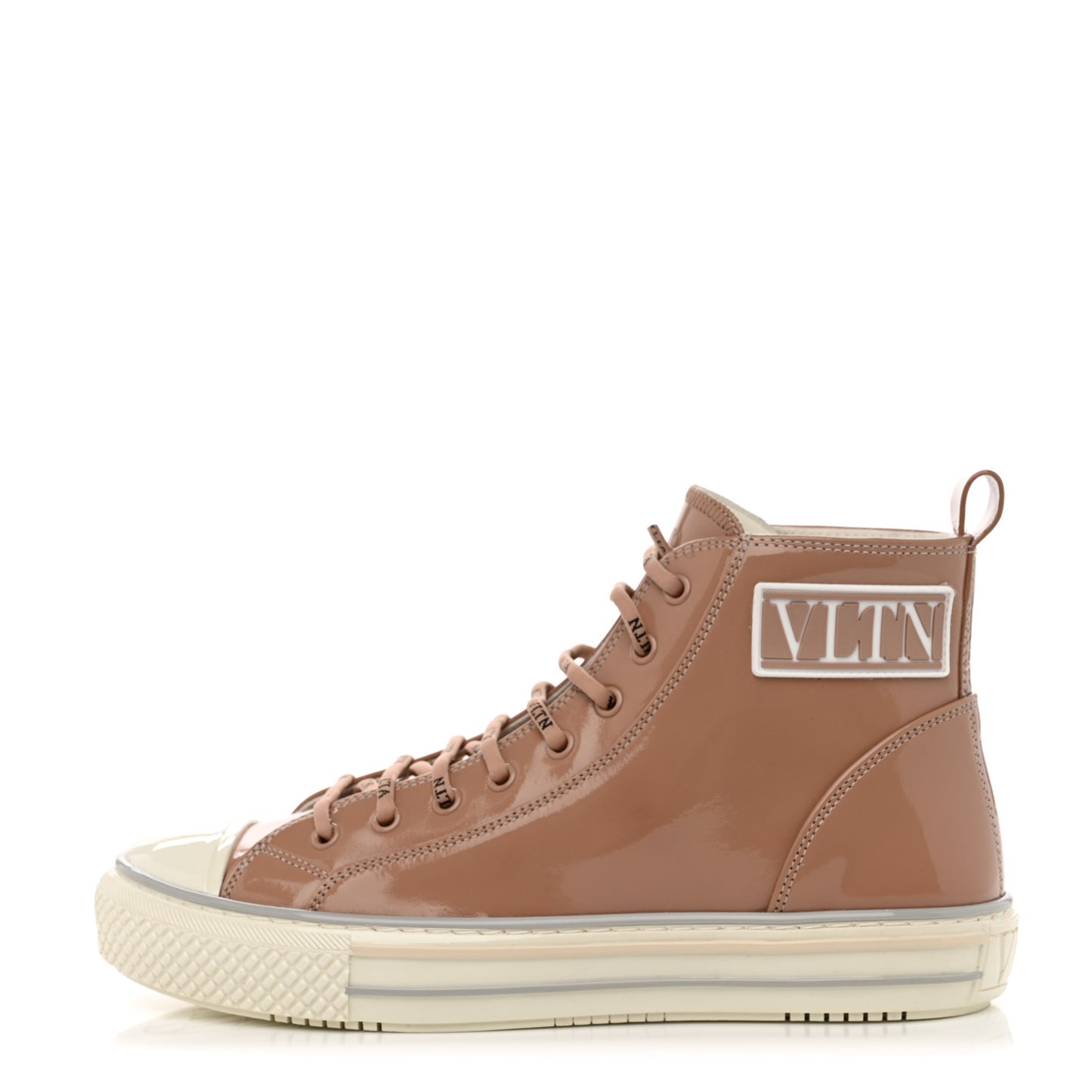 Patent Calfskin Womens Giggies High Top Sneakers 40 Rose Cannelle
