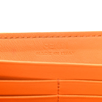 Fendi Nappa Matisse FF Embossed Continental Wallet On Chain Clementine 6 of 15