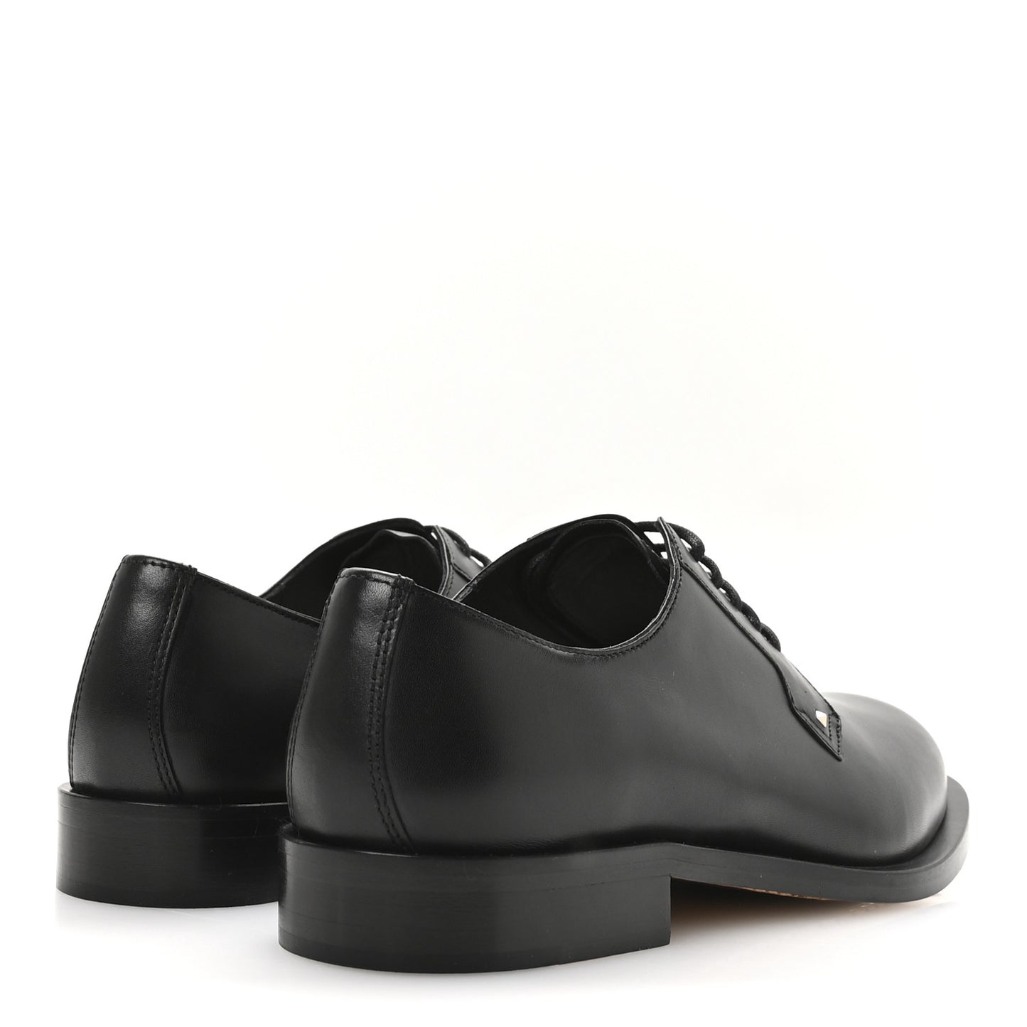 Calfskin Womens Derby Loafers 38.5 Black