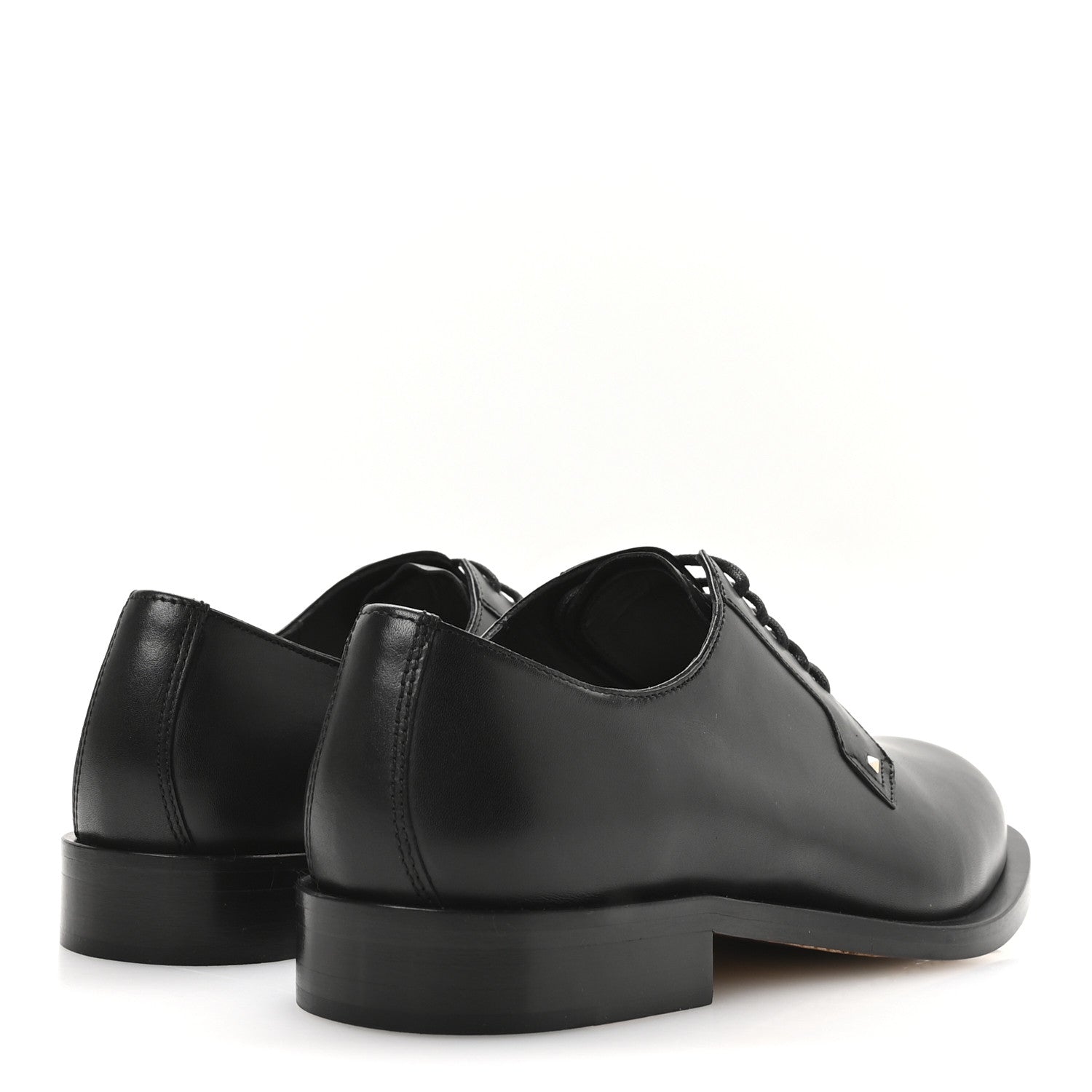 Valentino Garavani Calfskin Womens Derby Loafers 38.5 Black 5 of 9