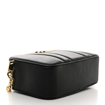 Salvatore Ferragamo Calfskin Quilted Medium Gancini Camera Case Black 4 of 10