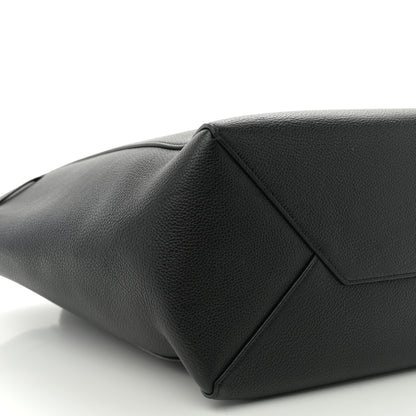 Celine Soft Grained Calfskin Small Belt Cabas Phantom Black 9 of 10