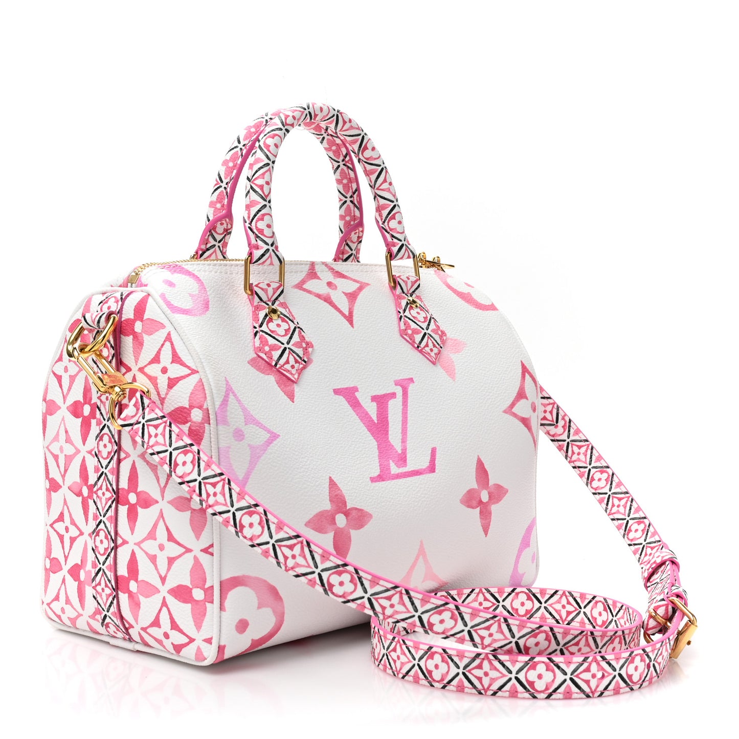 Monogram Giant By The Pool 2.0 Speedy Bandouliere 25 Rose