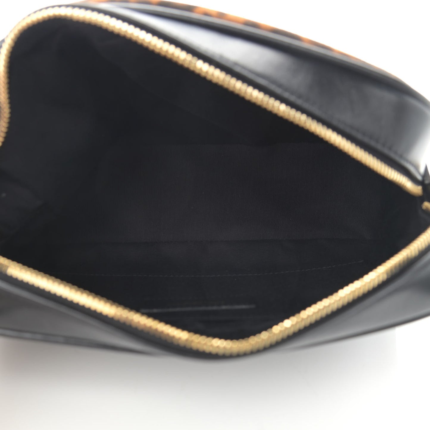 Calfskin Leopard Print Monogram Lou Camera Bag Black