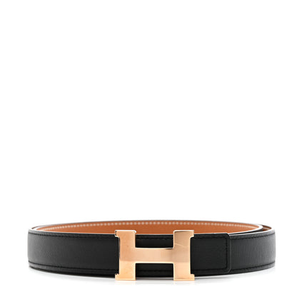 Hermes Swift Epsom 24mm Mini Constance H Belt 90 36 Black Gold 1 of 5