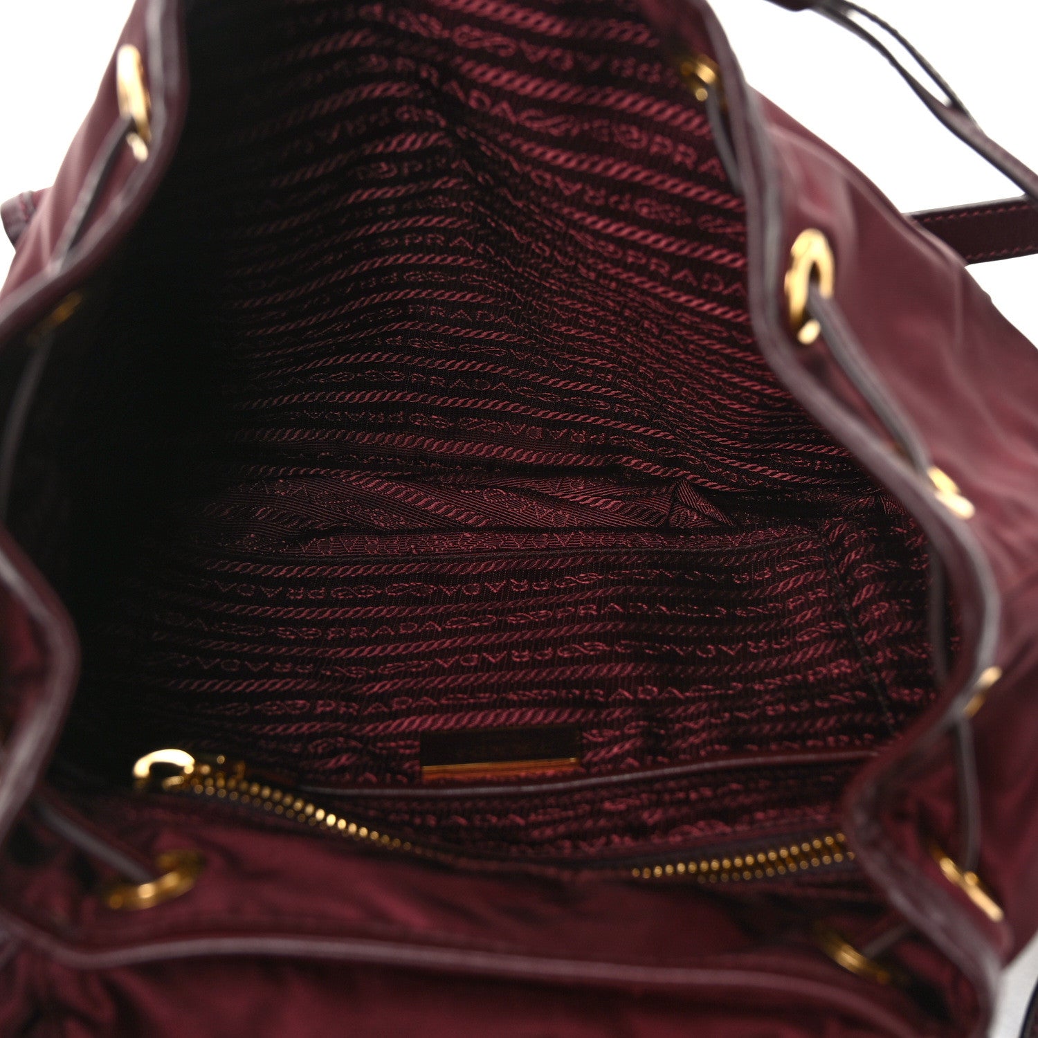 Prada Tessuto Nylon Small Backpack Bordeaux 5 of 9