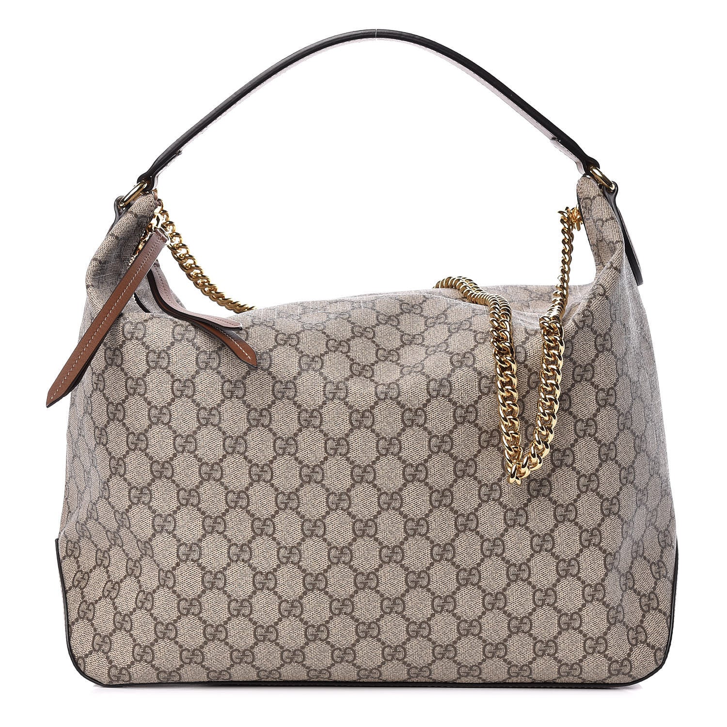 Gucci GG Supreme Monogram Large Linea A Hobo Light Brown 1 of 9