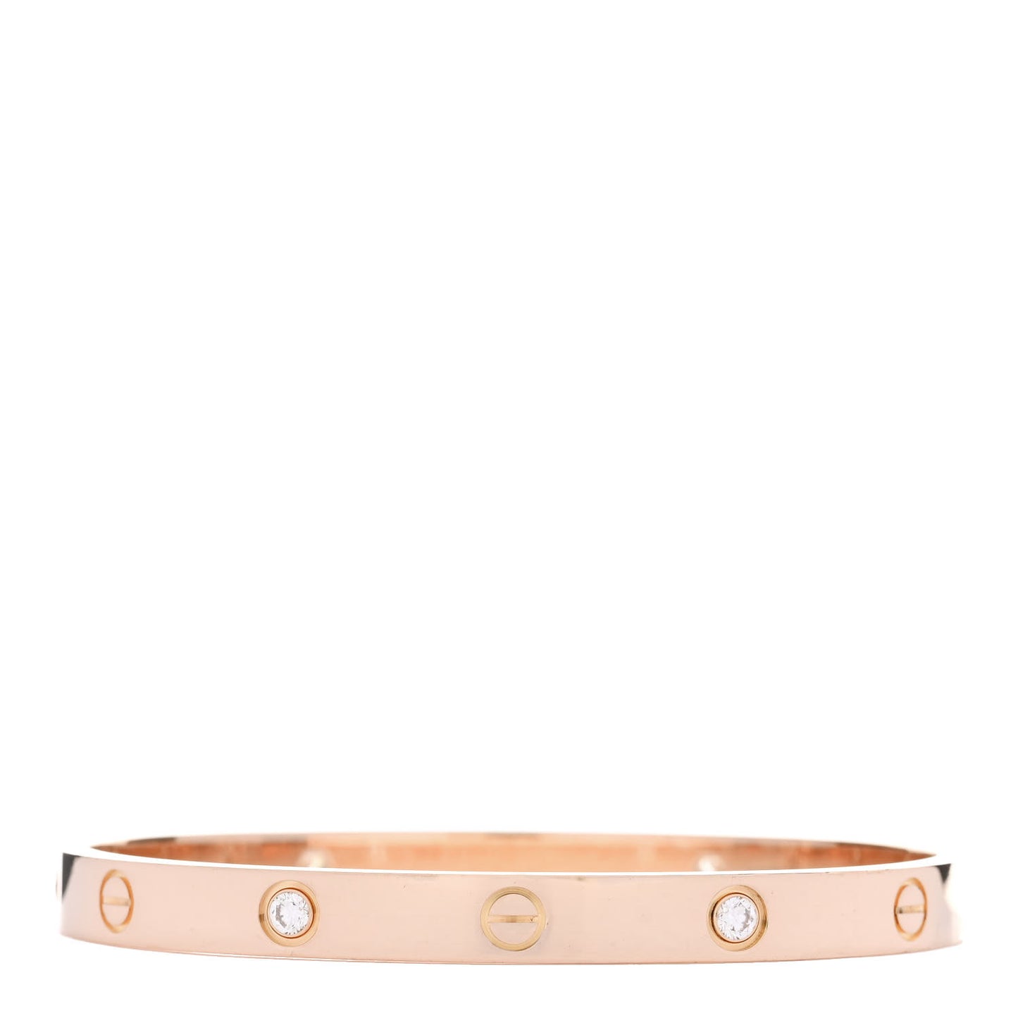 18K Pink Gold 4 Diamond LOVE Bracelet 18