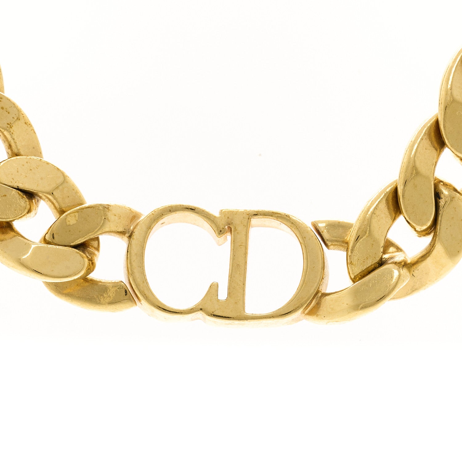 Christian Dior Metal Danseuse Etoile Chain Choker Necklace Gold 3 of 4