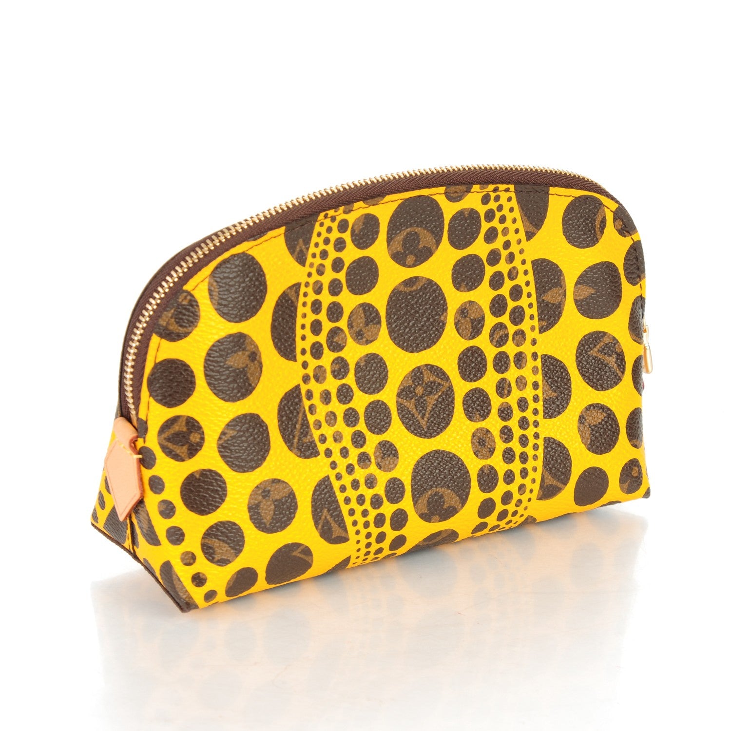 Louis Vuitton Monogram Kusama Pumpkin Dots Cosmetic Pouch Yellow 3 of 7