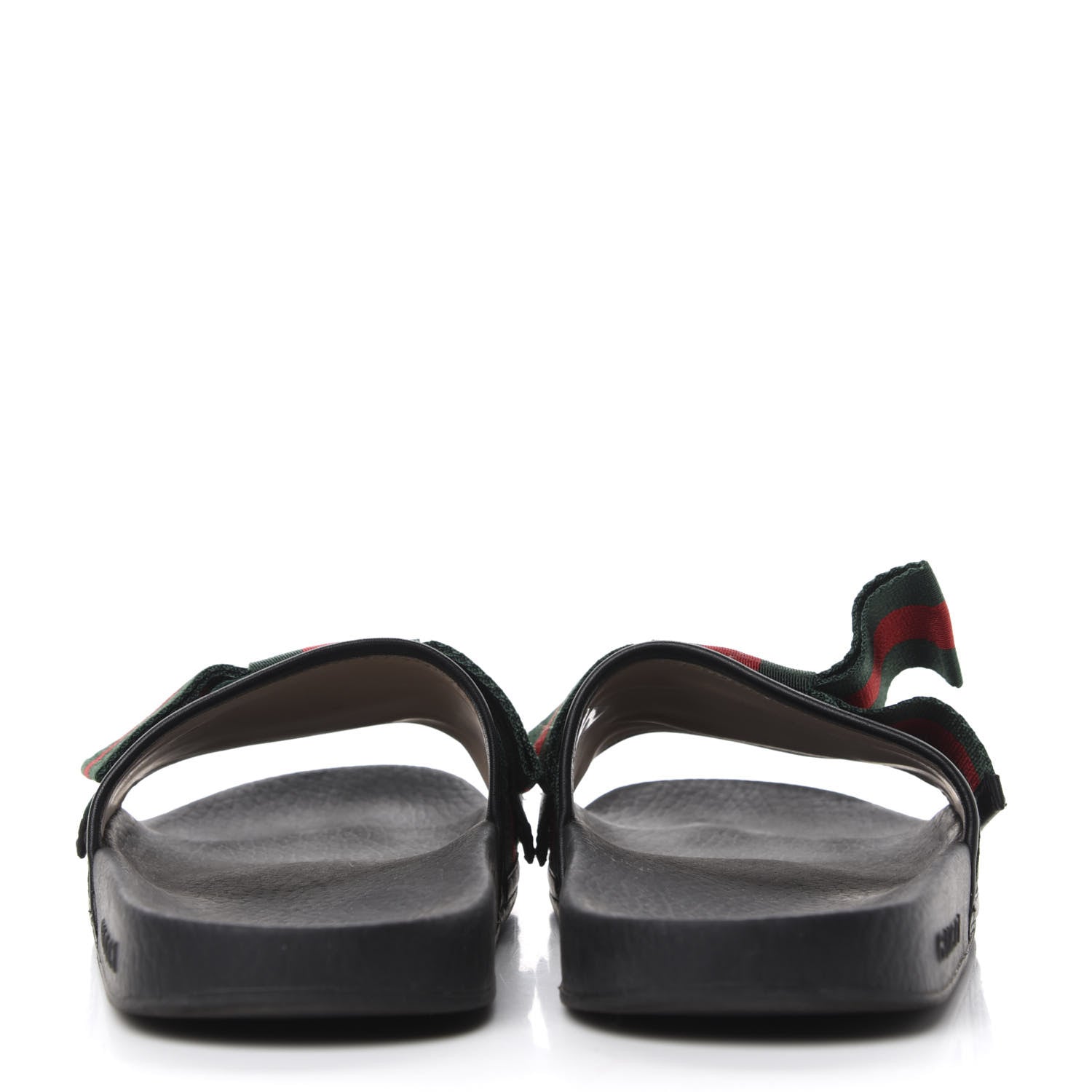 Gucci Satin Web Bow Slide Sandals 37 Black 7 of 9