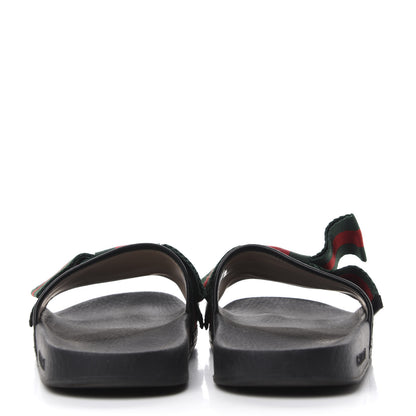 Gucci Satin Web Bow Slide Sandals 37 Black 7 of 9