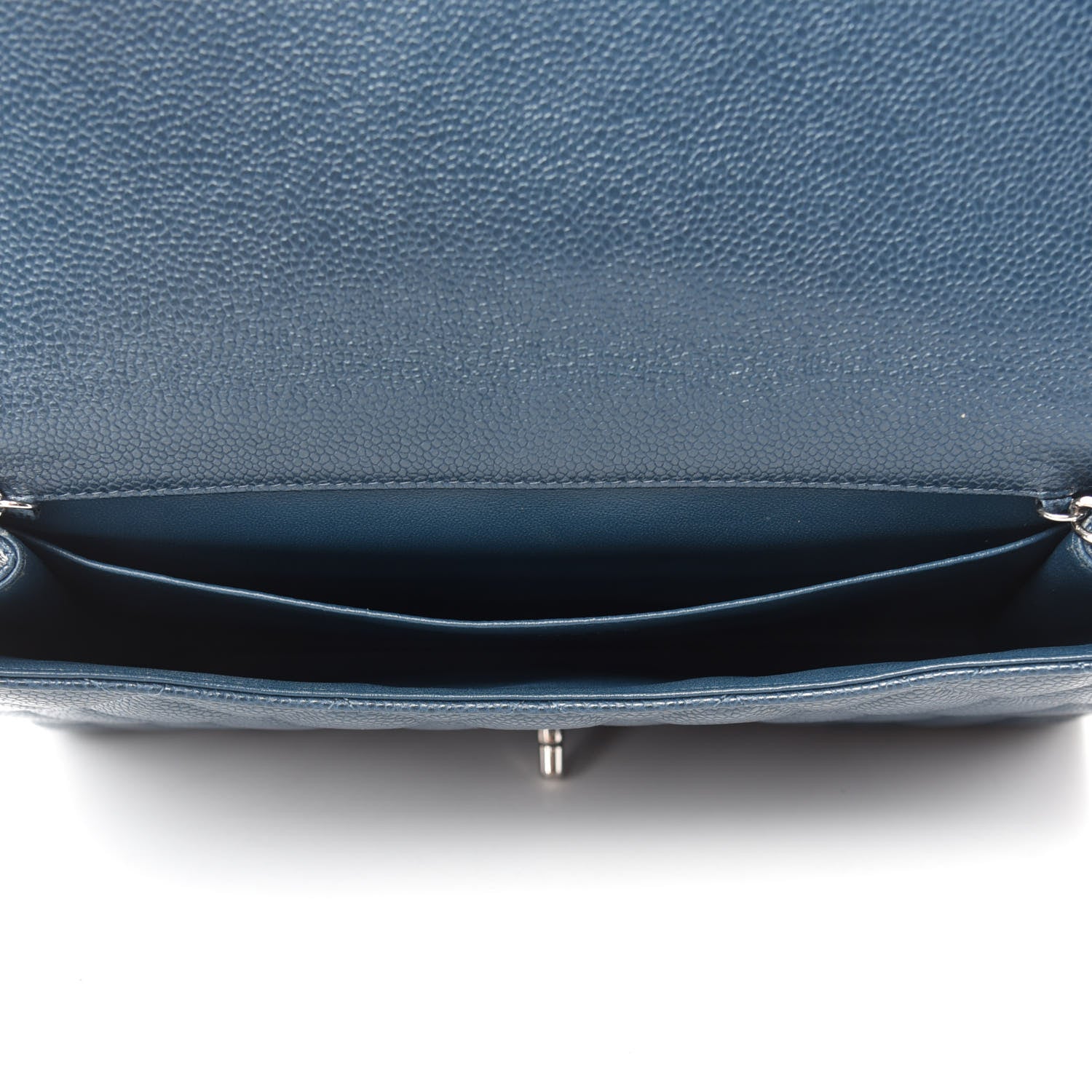 Chanel Caviar Quilted Clutch With Chain Flap Blue 5 of 11