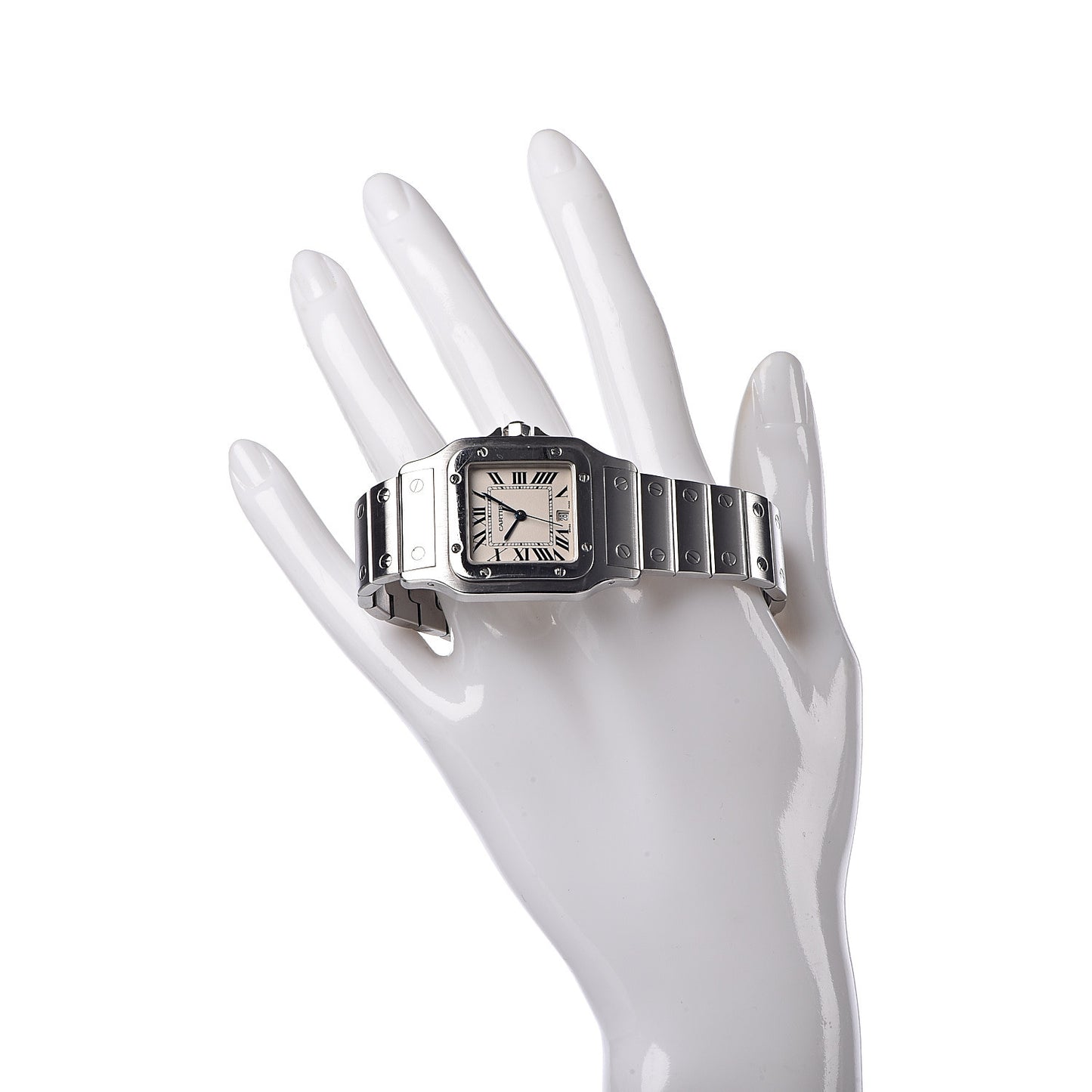 Stainless Steel 29mm Santos De Galbee Quartz Watch