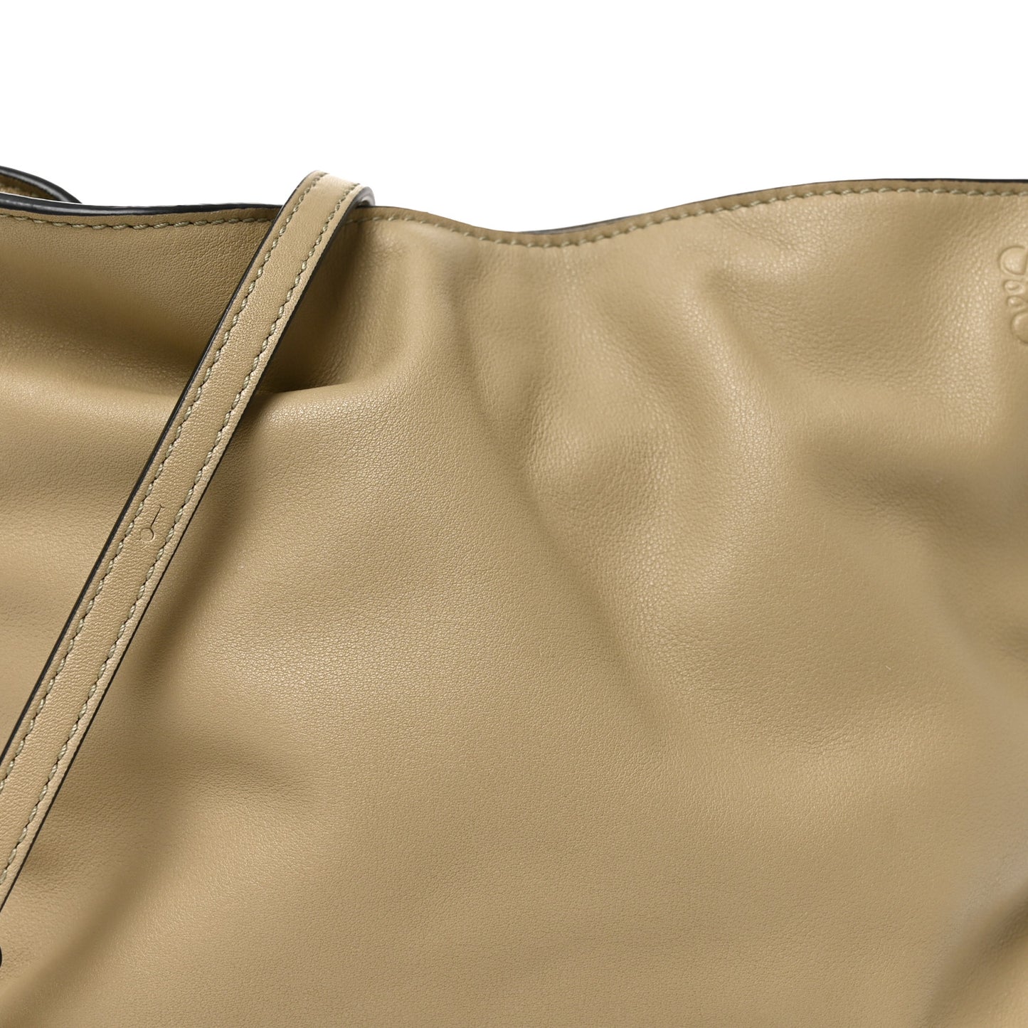 Calfskin Mini Flamenco Knot Clutch Sage Green