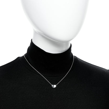 Tiffany Sterling Silver Elsa Peretti 12mm Bean Pendant Necklace 2 of 6