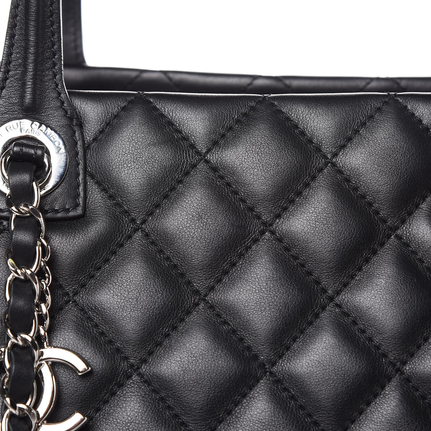 Chanel Calfskin Quilted Large Easy Shopping Tote Black 12 of 14