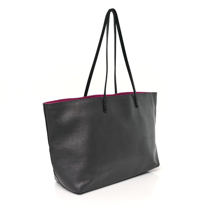 Fendi Vitello Elite Cuoio Monster Buggies Medium Roll Tote Carbone Black Multicolor Magenta 3 of 11