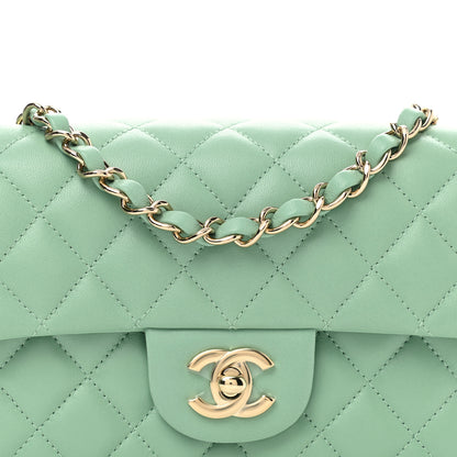 Chanel Lambskin Quilted Mini Rectangular Flap Light Green 8 of 11