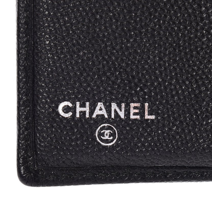Chanel Caviar CC Button Bi-Fold Wallet Black 6 of 9
