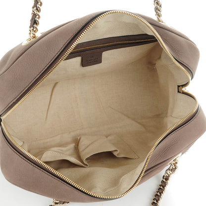 Gucci Vitello Range Medium Soho Bowler Grey Field 5 of 9