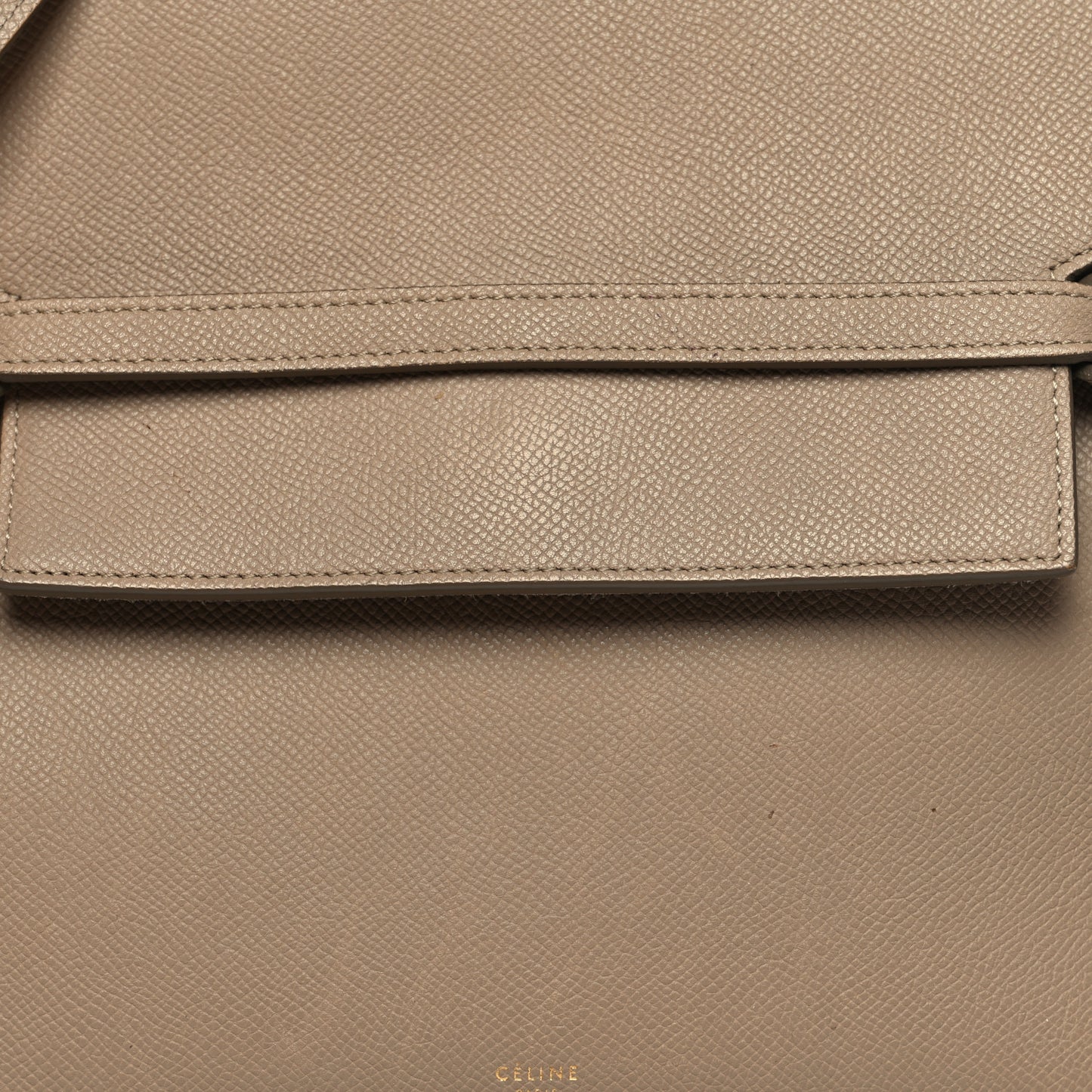 Grained Calfskin Mini Belt Bag Light Taupe