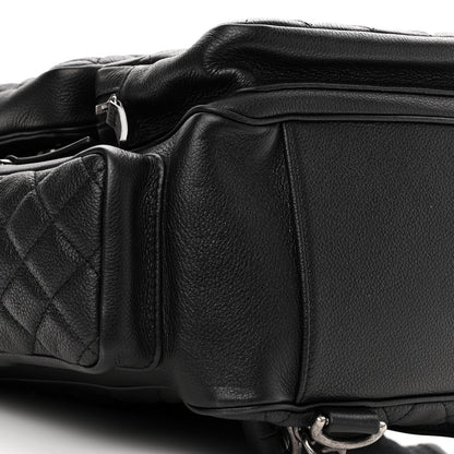 Chanel Grained Calfskin Quilted Large Casual Rock Backpack Black 8 of 9