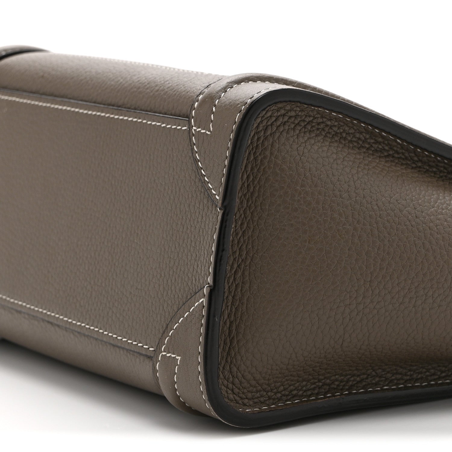 Celine Drummed Calfskin Nano Luggage Souris 10 of 10