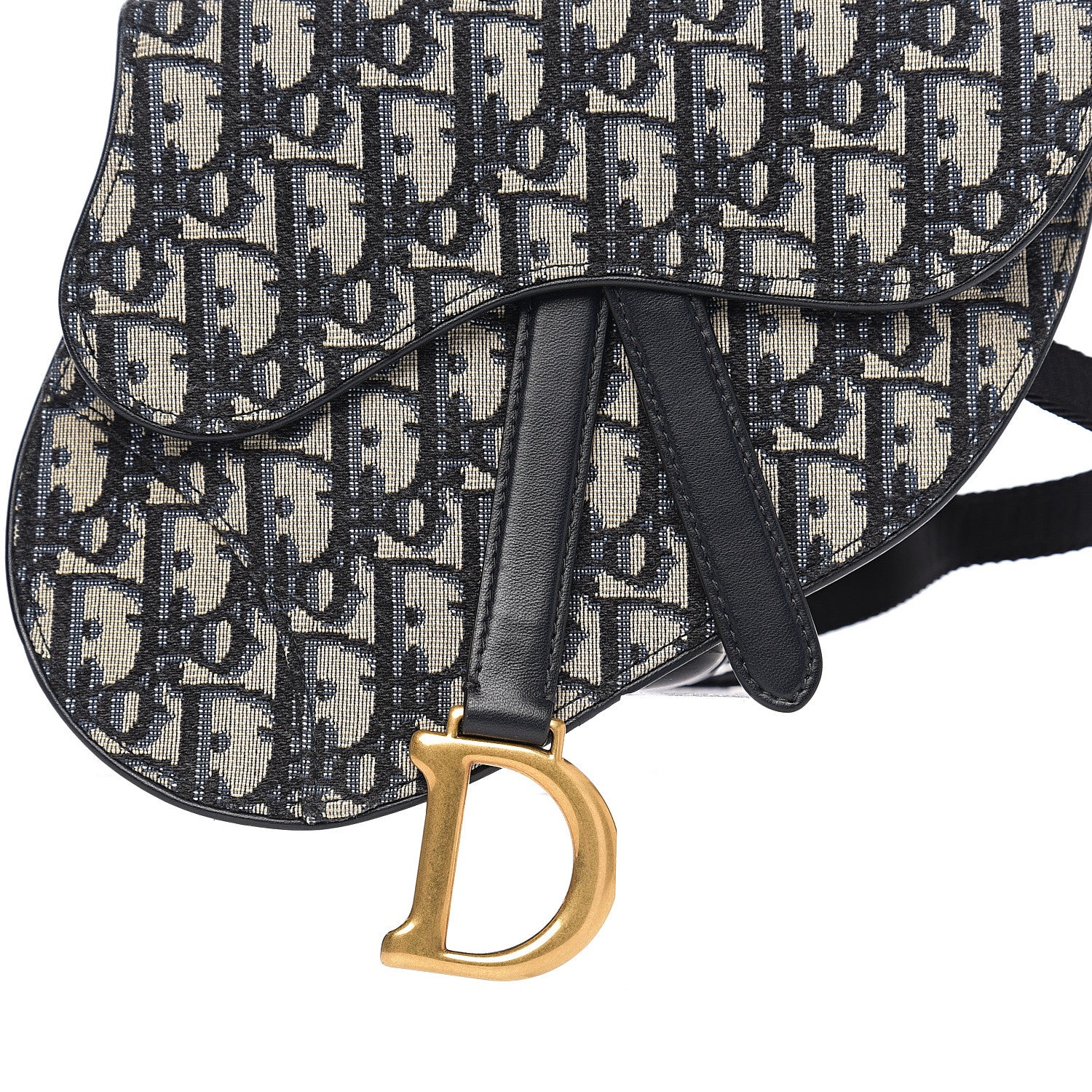 Christian Dior Oblique Saddle Belt Bag Blue 6 of 6