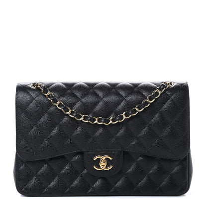 Chanel Caviar Quilted Jumbo Double Flap Black 1 of 11