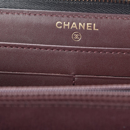 Chanel Caviar Quilted Large Gusset Zip Around Wallet Black 6 of 9