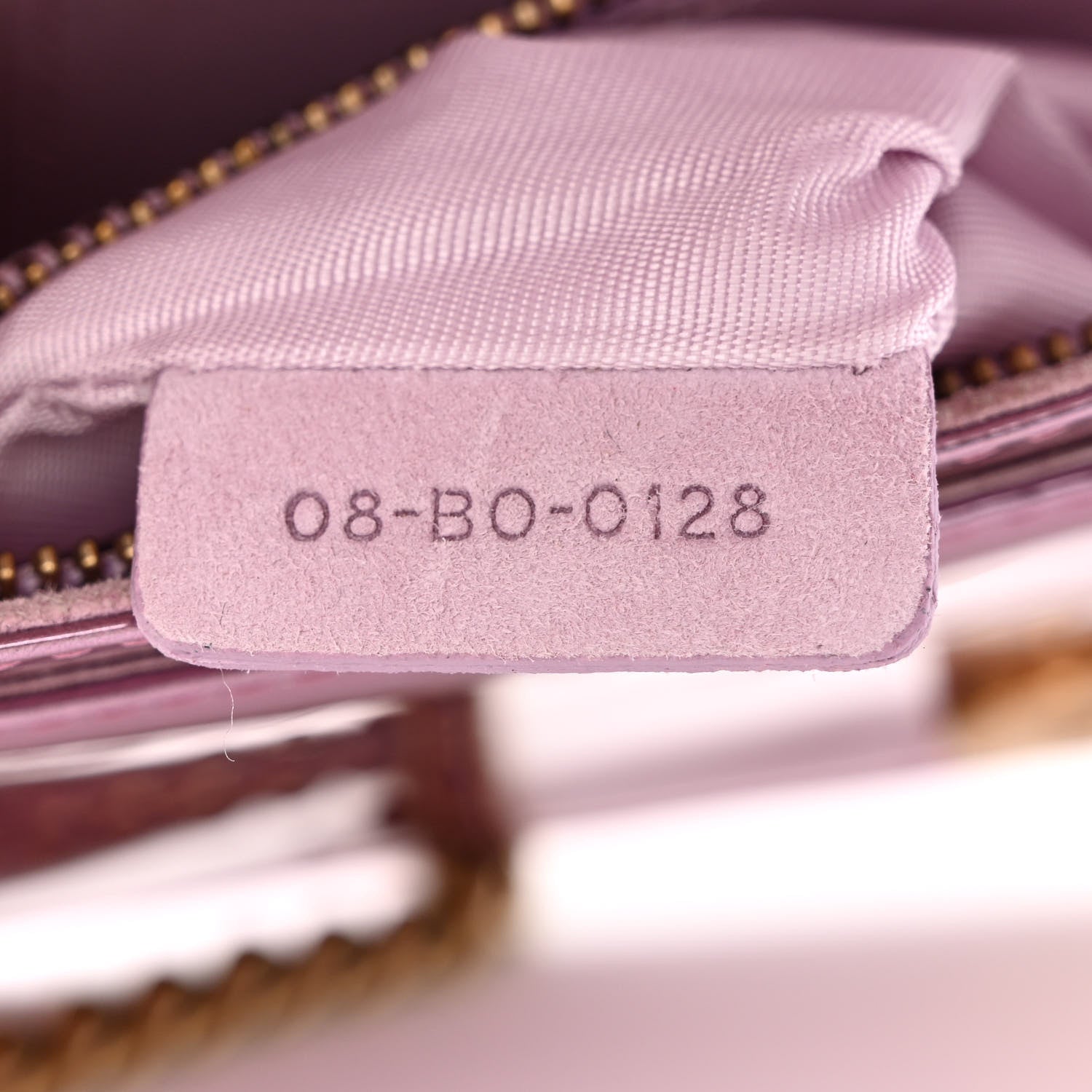 Christian Dior Metallic Patent Studded Diorama Wallet on Chain Pouch Pink 7 of 13