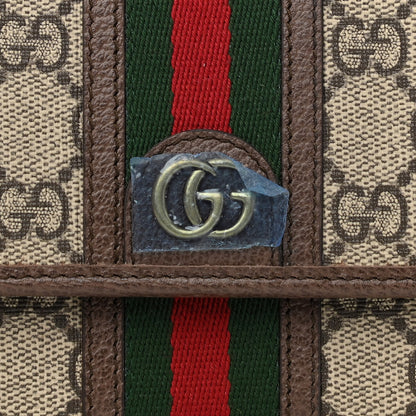 Gucci GG Supreme Monogram Web Ophidia Crossbody Wallet Beige New Acero 7 of 10