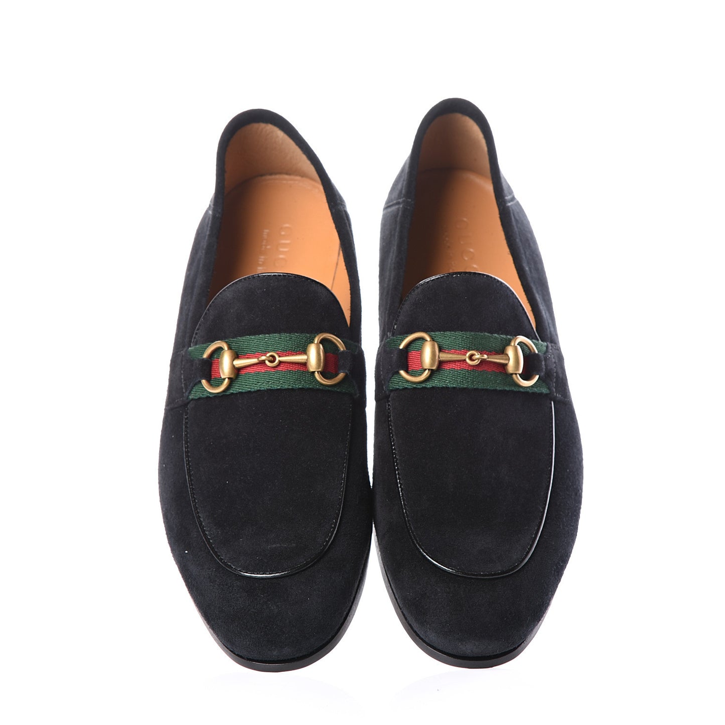 Suede Web Mens Horsebit Loafers 8 Black