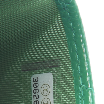 Chanel Caviar Quilted Card Holder Green 8 of 9