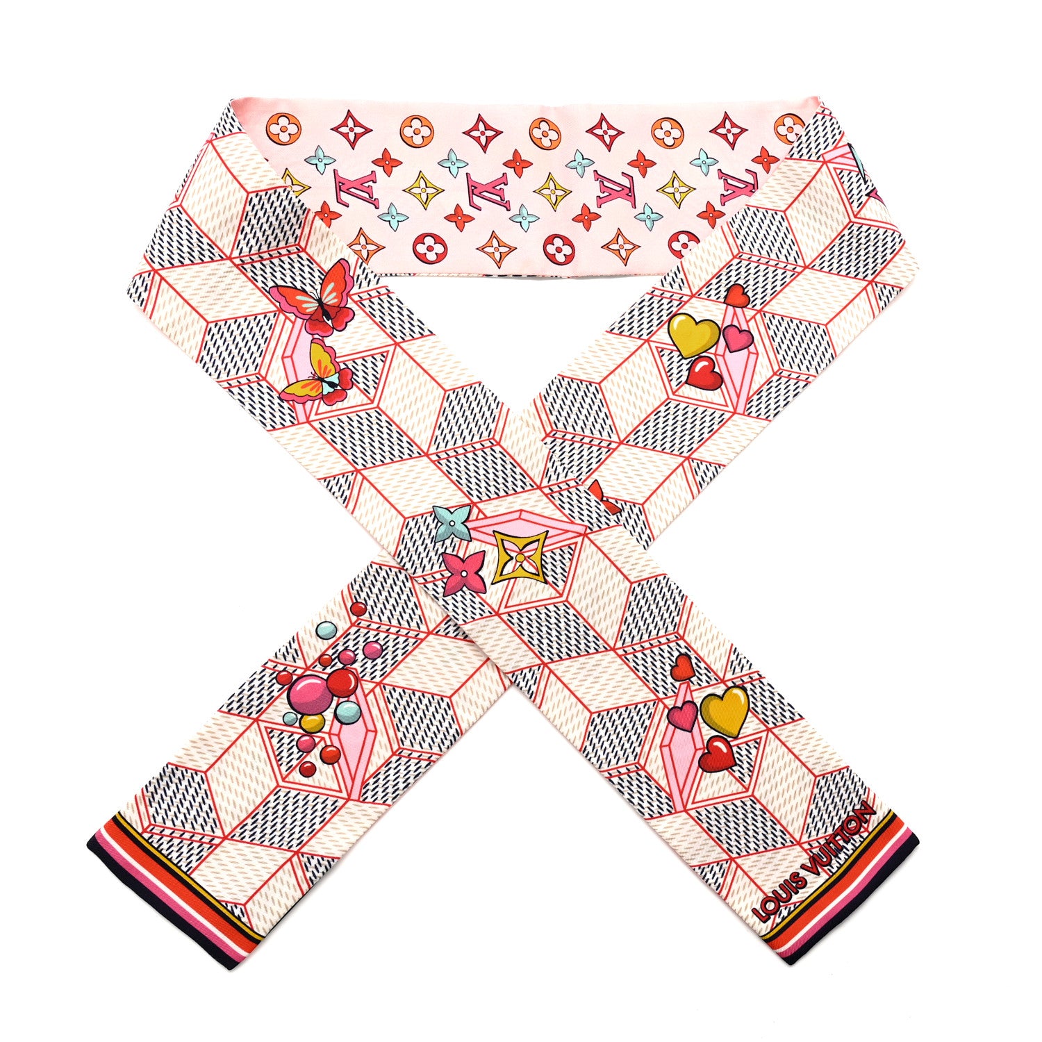Louis Vuitton Silk Damier Pop Up Bandeau Azur 1 of 6