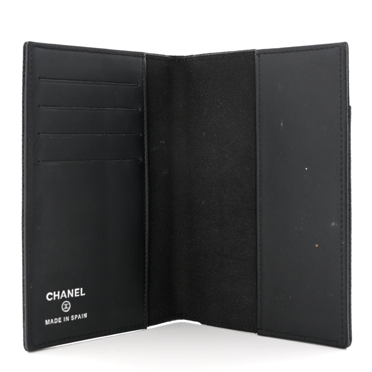 Caviar Timeless Passport Holder Black