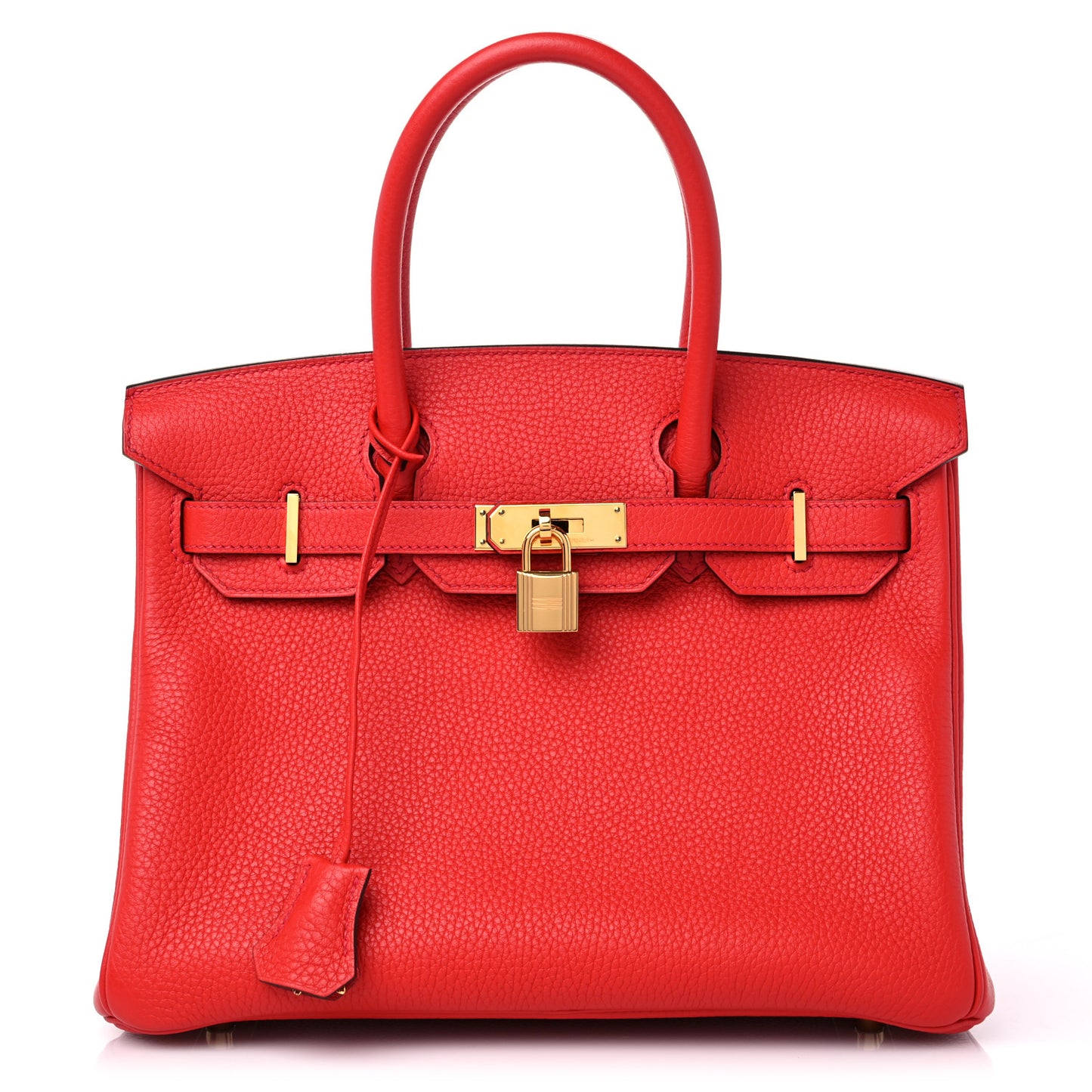 Taurillon Clemence Birkin 30 Rouge Tomate